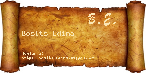 Bosits Edina névjegykártya