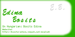 edina bosits business card